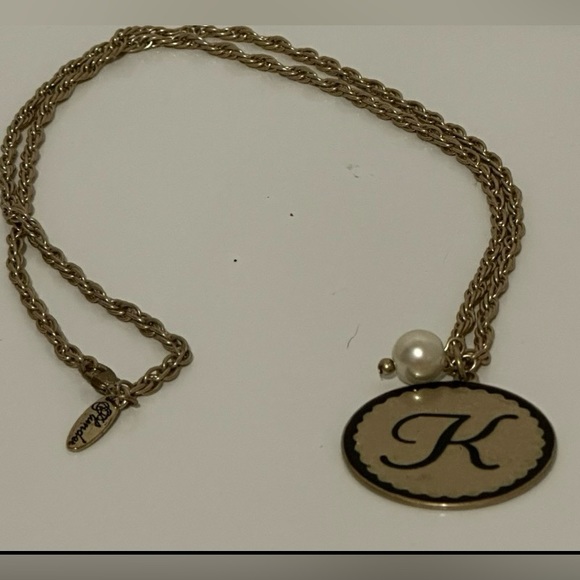 Plunder Design Caline Monogram Initial Letter K Necklace - Picture 1 of 5